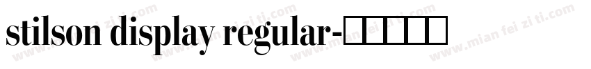 stilson display regular字体转换